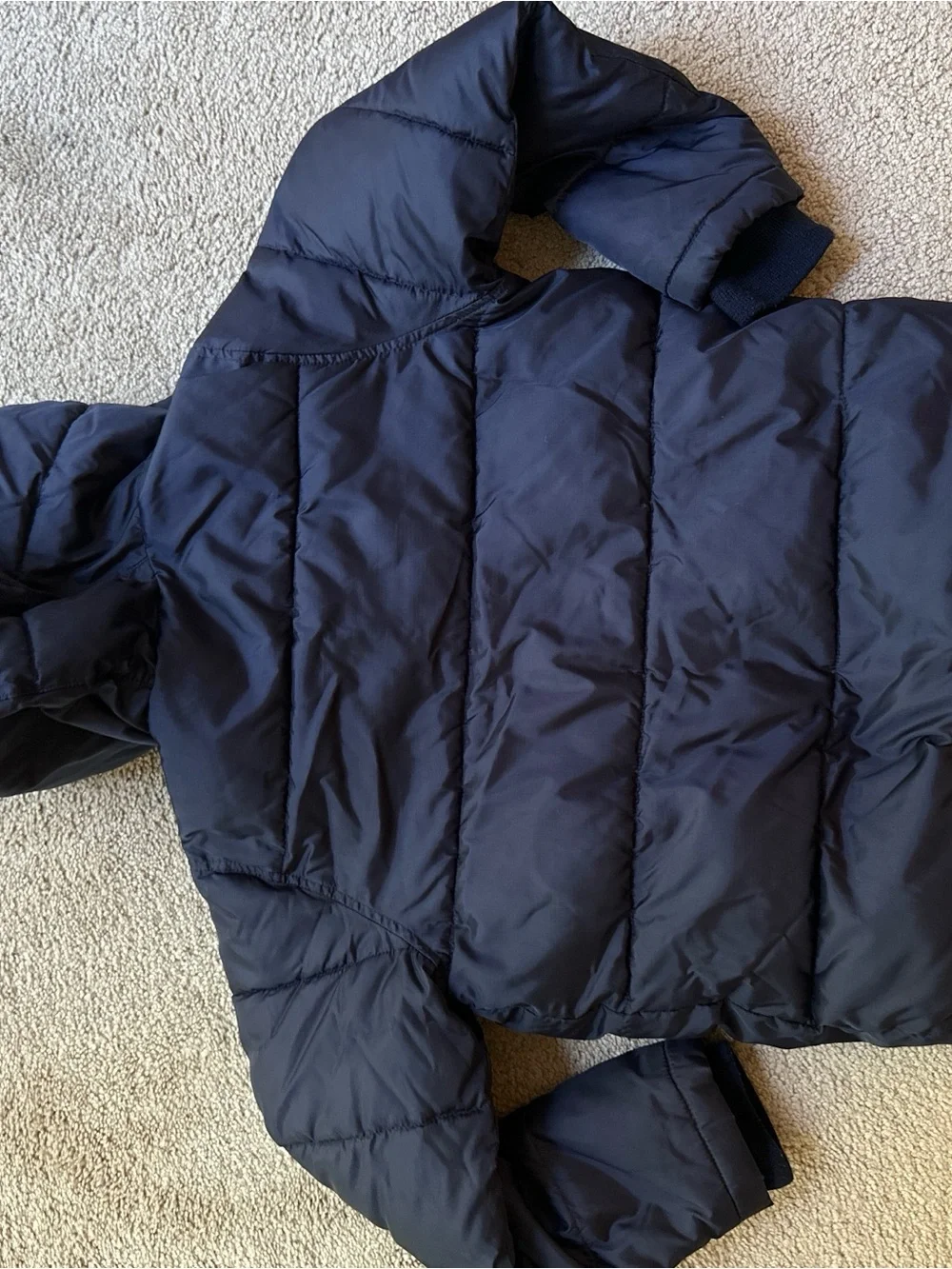 J. Crew - CrewCuts Navy Quilted Hooded Puffer Jacket